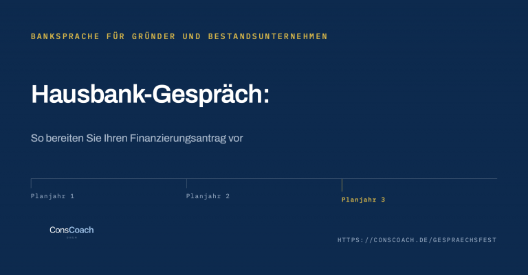 Vorbereitung auf Finanzierungsantrag