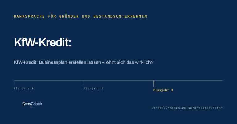 KfW-Kredit: Businessplan und Finanzierung