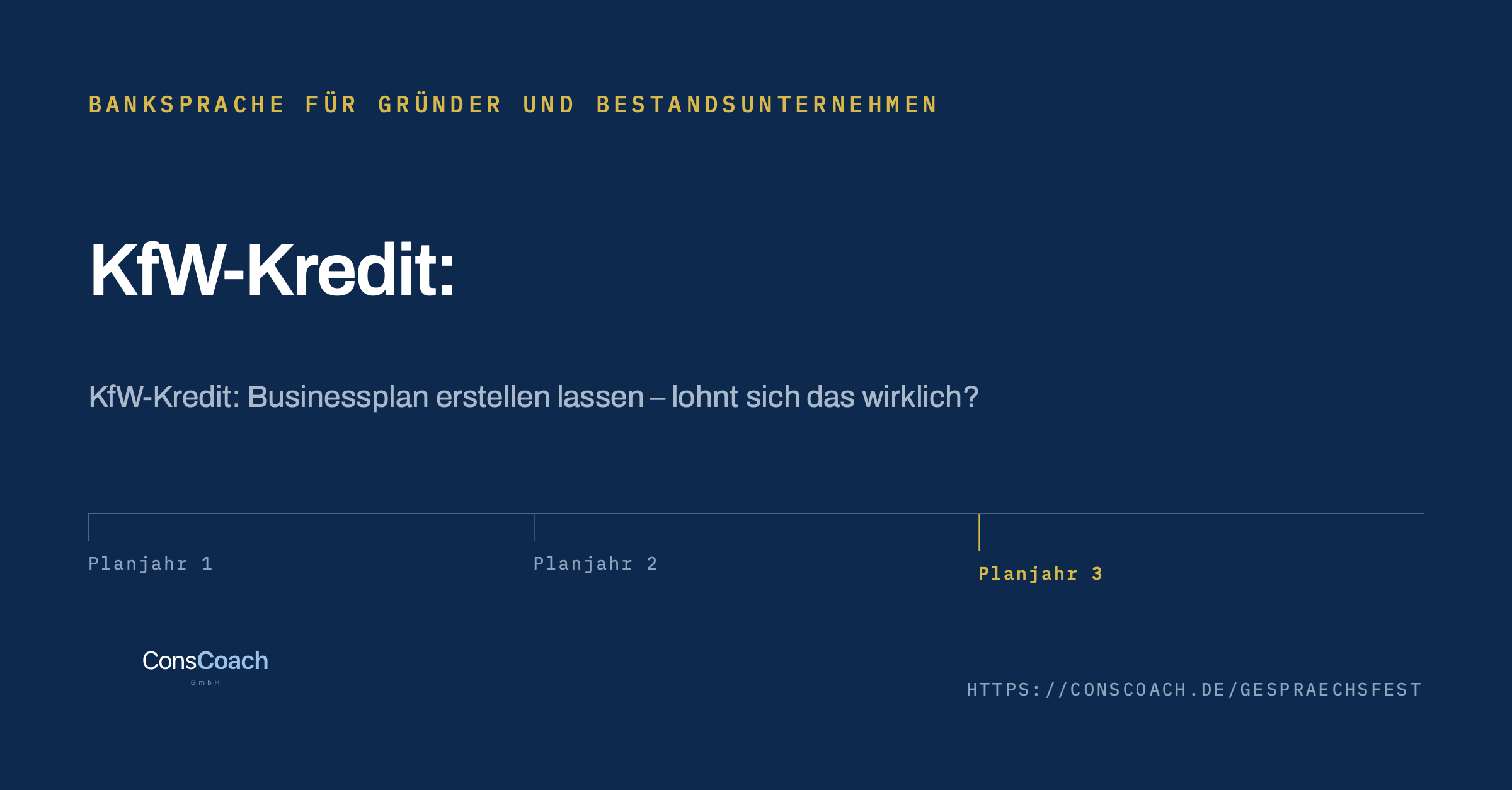 KfW-Kredit: Businessplan und Finanzierung