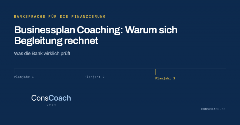 Businessplan Coaching: Warum sich Begleitung rechnet