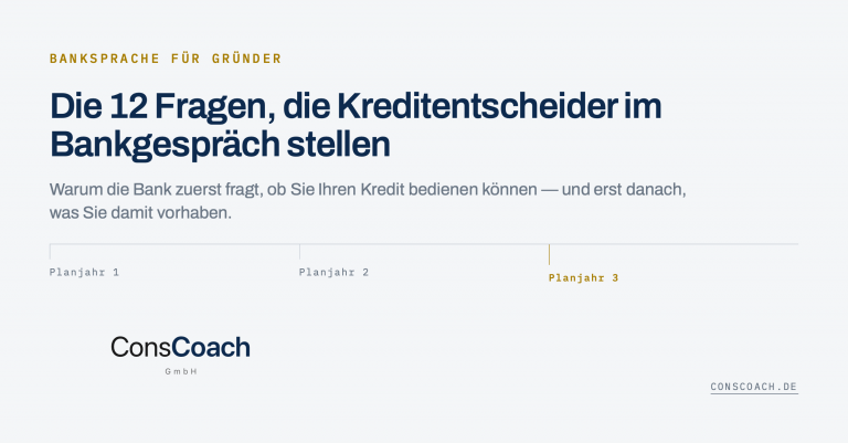 12 Fragen im Bankgespräch